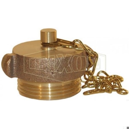 Dixon The Right Connection 17-127 Rocker Lug Cap with Chain, 1-1/2 in, MNST, Cast Brass, Domestic RFP150F